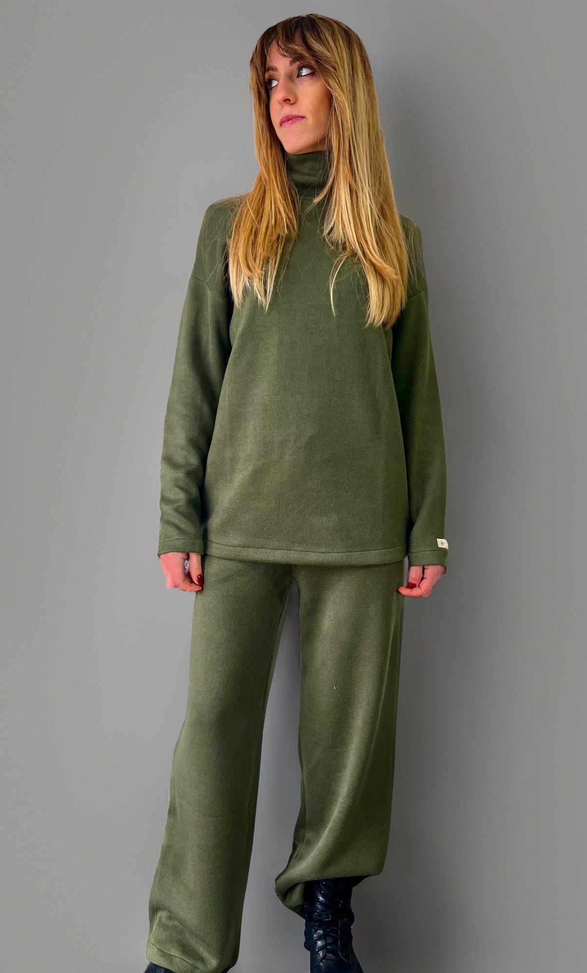 Maglia over girocollo in caldo cotone