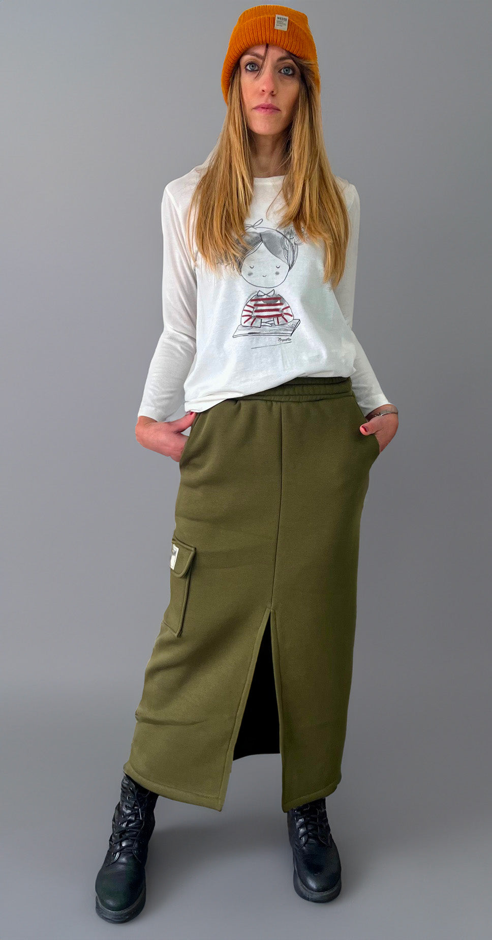 T-shirt manica lunga in cotone 100x100