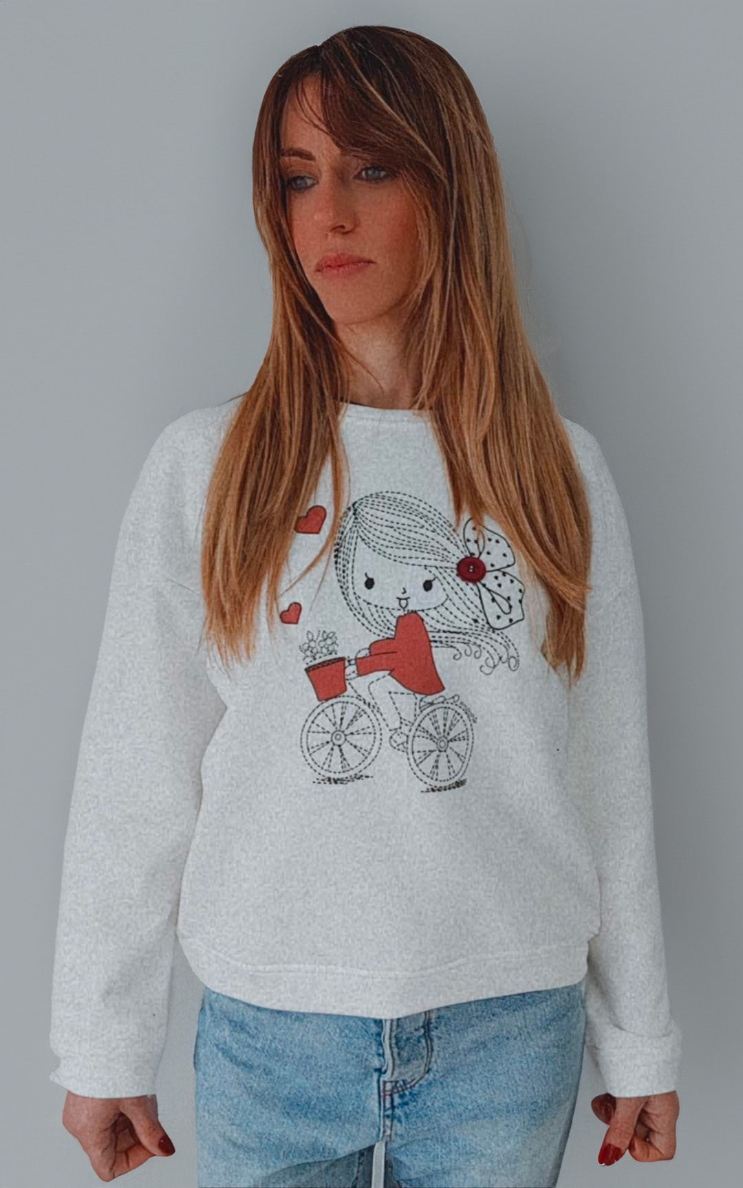 Felpa girocollo in cotone 100x100