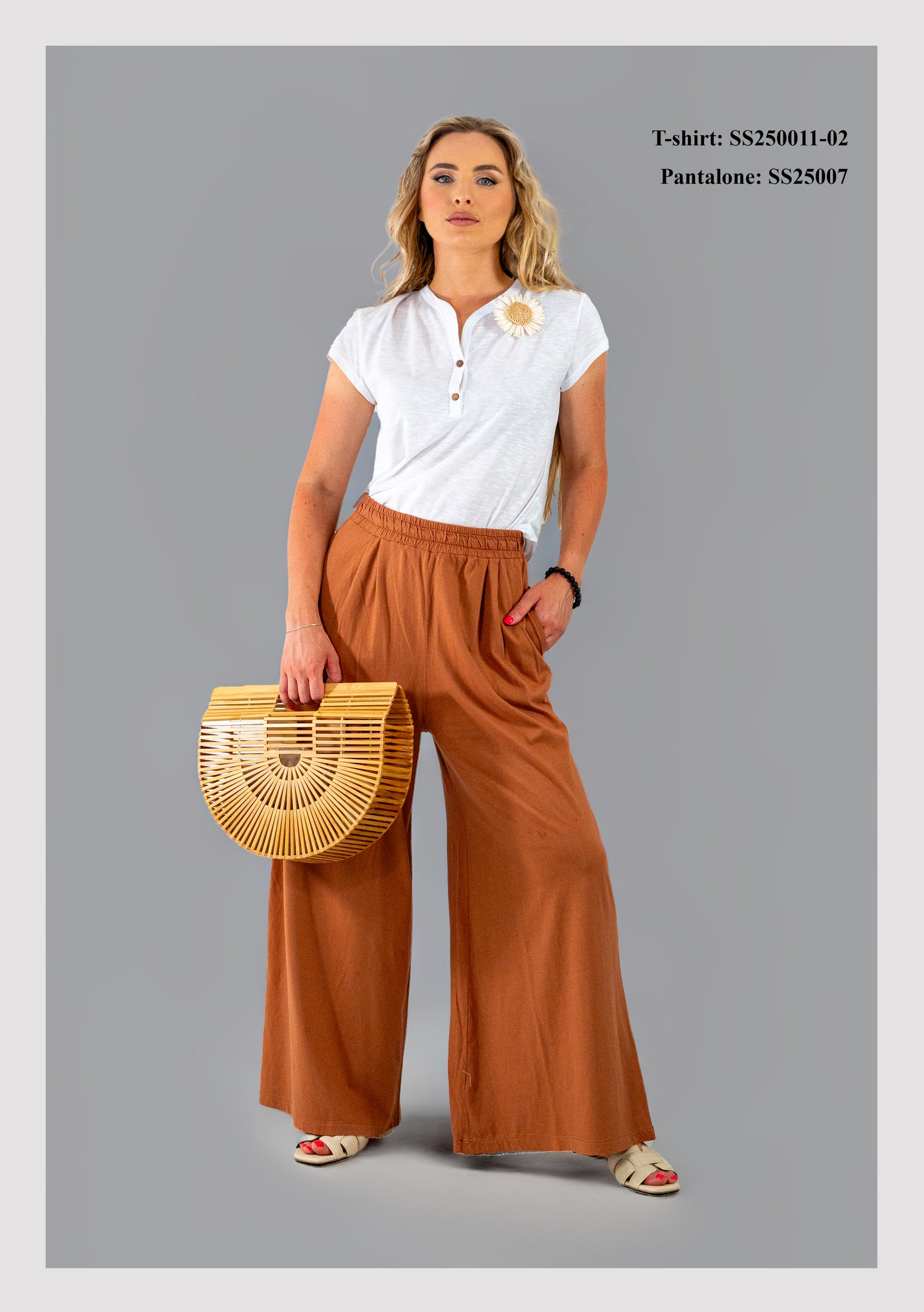 t-shirt serafino in Jersey fiammato