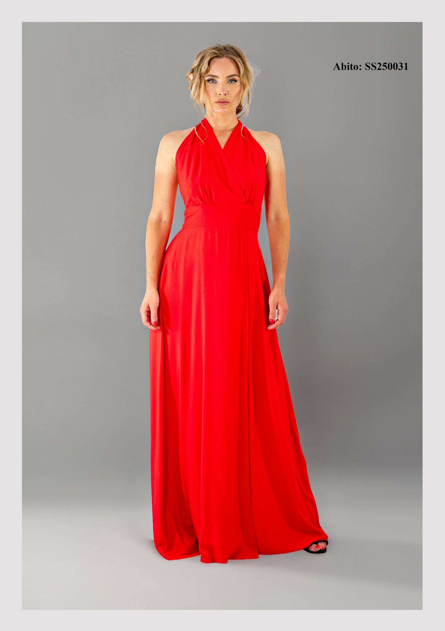 Abito lungo in mussola di viscosa