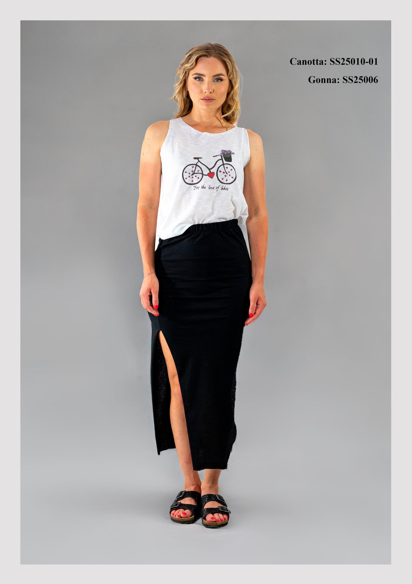 Canotta cotone 100% jersey fiammato