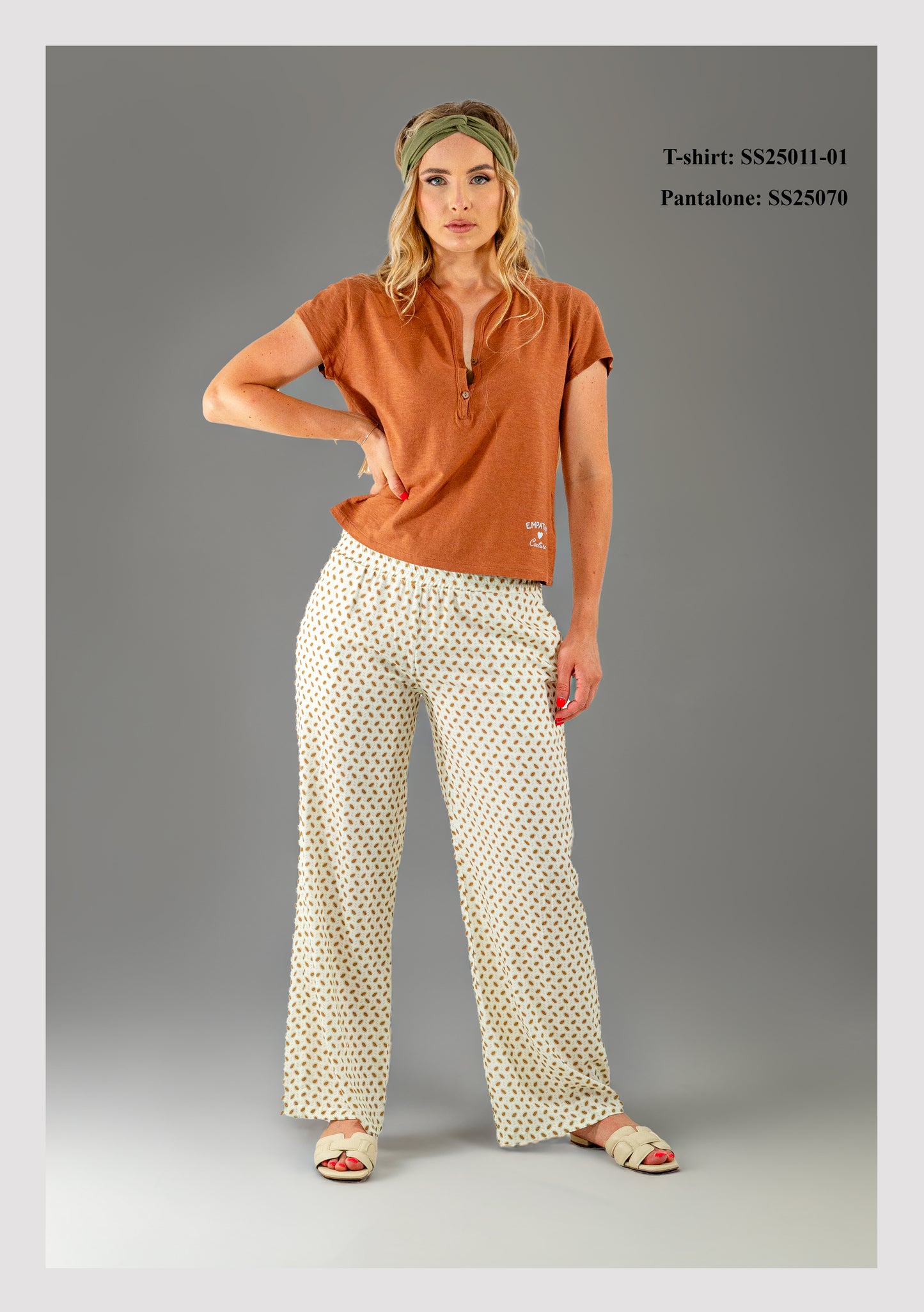 t-shirt serafino in Jersey fiammato