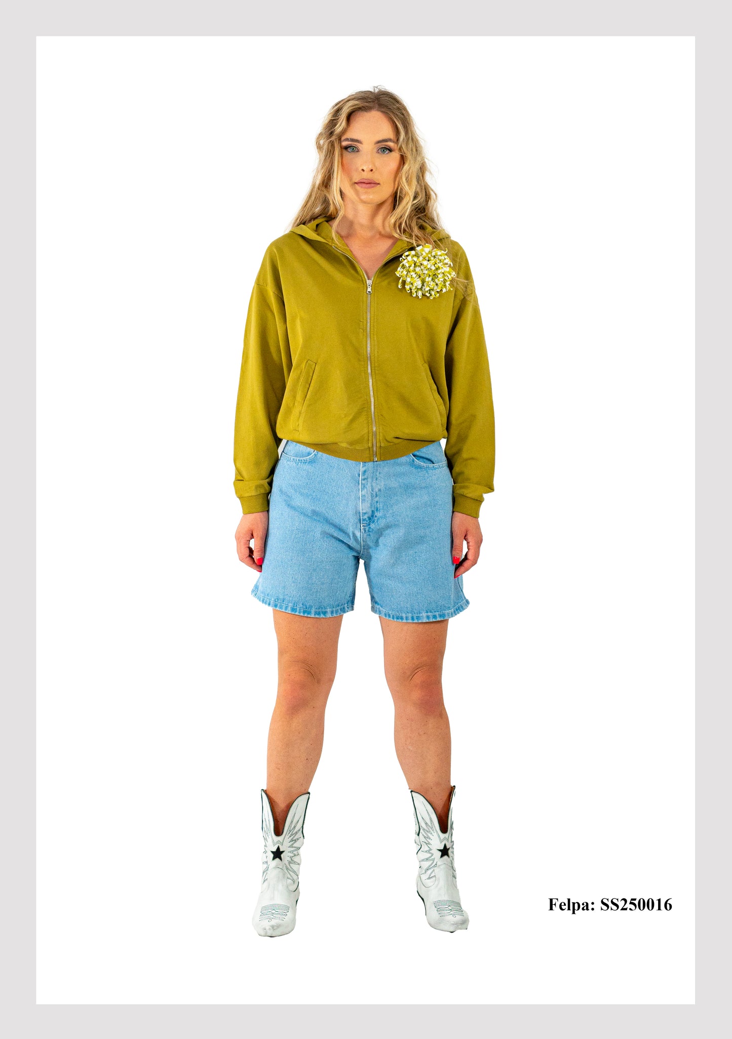 Felpa full zip con cappuccio