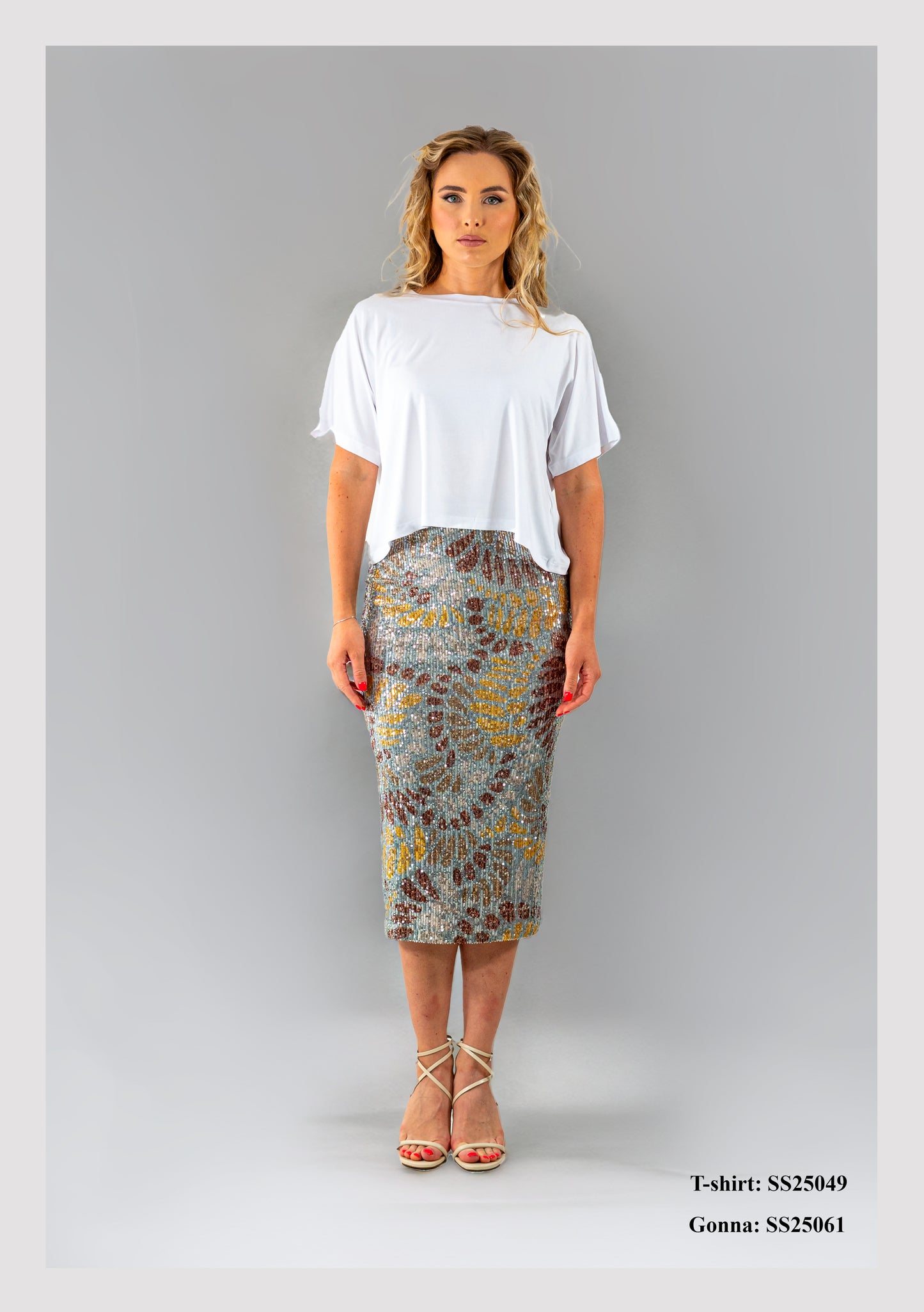 Gonna midi in paillettes