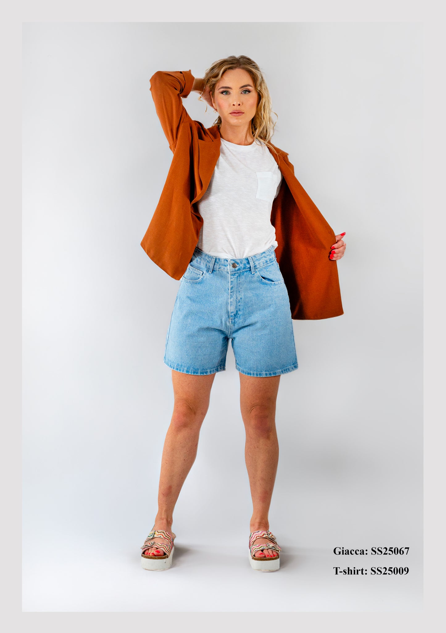 t-shirt con taschino m/c cotone Jersey fiammato