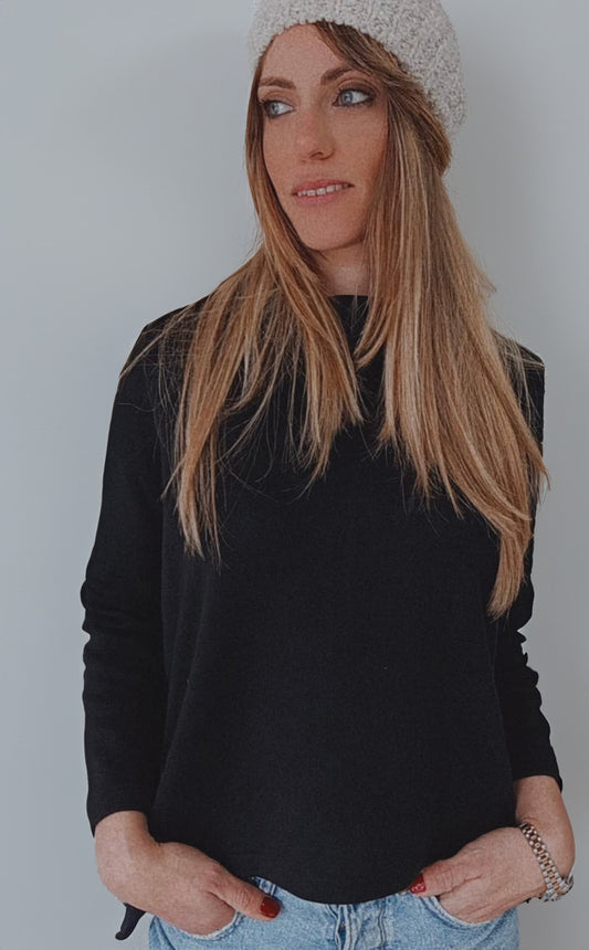 Maglia a pipistrello in caldo cotone