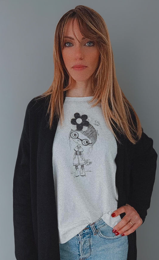 T-shirt manica lunga in cotone 100x100